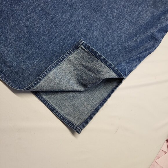 Vintage Westbound Denim Shirt Womens 1X Plus Button Up Long Sleeve Velour Accent - Picture 8 of 16